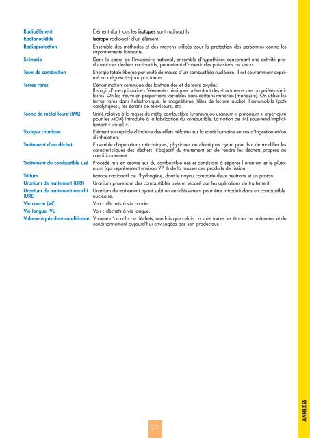 Catalogue descriptif des familles de dÃ©chets radioactifs ... - Andra