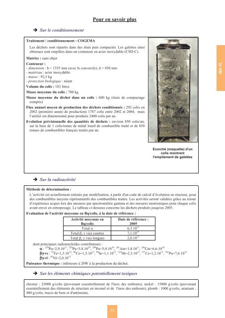 Catalogue descriptif des familles de dÃ©chets radioactifs ... - Andra