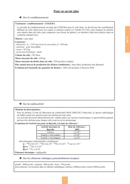 Catalogue descriptif des familles de dÃ©chets radioactifs ... - Andra