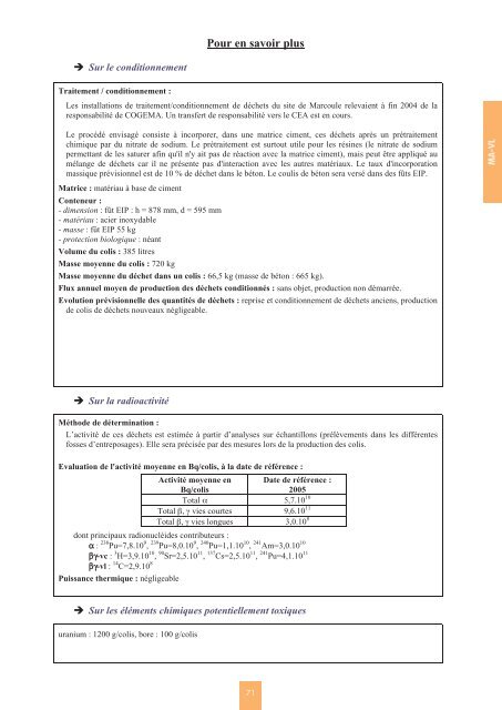 Catalogue descriptif des familles de dÃ©chets radioactifs ... - Andra