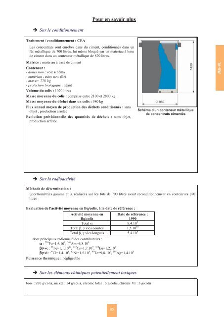 Catalogue descriptif des familles de dÃ©chets radioactifs ... - Andra