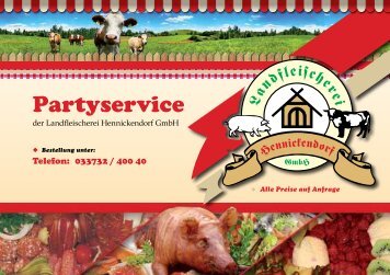 Partyservice - Landfleischerei Hennickendorf GmbH