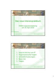 Intensivpraktikum neu - Praktikumsamt