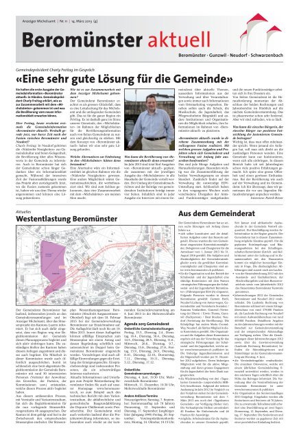 Ausgabe vom 15. MÃ¤rz 2013 - Gemeinde BeromÃ¼nster