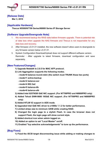N5500/N7700 Series/N8800 Series FW v3.01.01 RN ... - Thecus