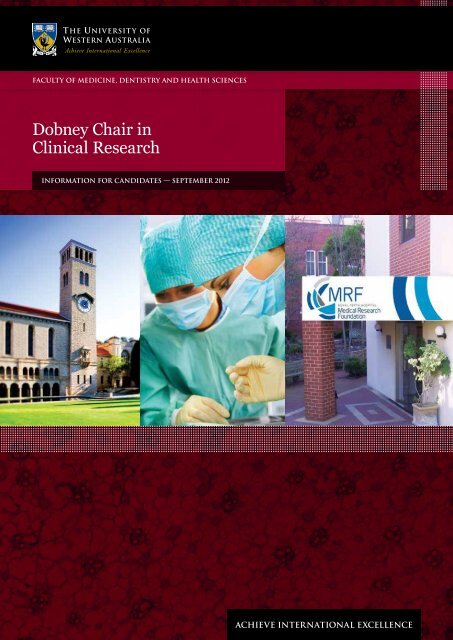 Dobney Chair in Clinical Research - His.admin.uwa.edu.au - The ...