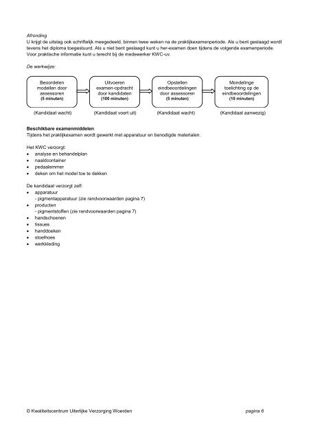 beschrijving praktijkexamen - Kwaliteitscentrum Uiterlijke Verzorging