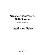 Visioneer® OneTouch® 8820 Scanner Installation Guide
