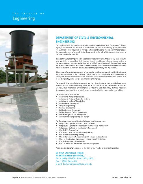 postgraduate prospectus - The University of the West Indies, St ...