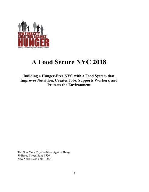 FOOD SECURE NYC - New York City Coalition Against Hunger