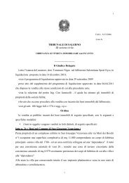 Ordinanza vendita immobiliare salernitana luglio 2011