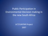 Public Participation in Environmental-Decision making in the new ...