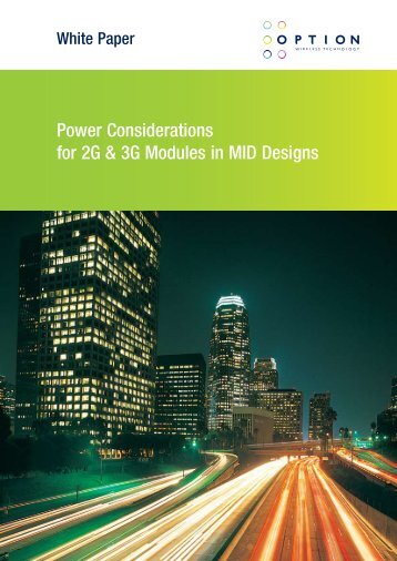 Power Considerations for 2G & 3G Modules in MID Designs - Option