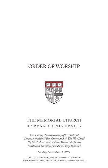 PDF File - The Memorial Church - Harvard University