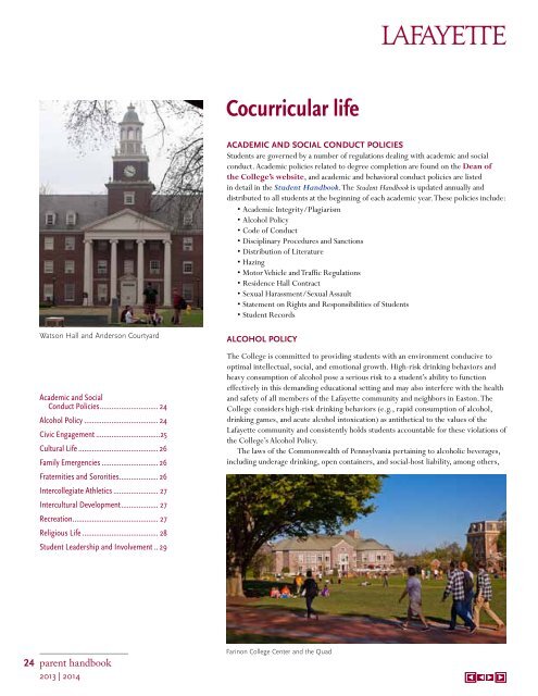 Parent Handbook - Lafayette College