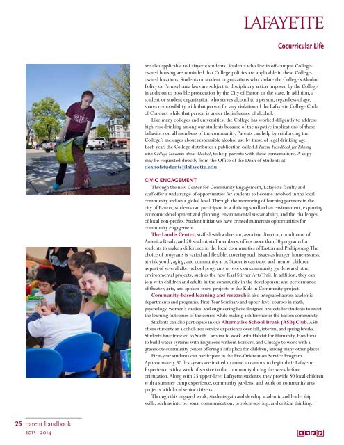 Parent Handbook - Lafayette College