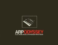 Arp Odyssey Patch Book - SoundProgramming.Net