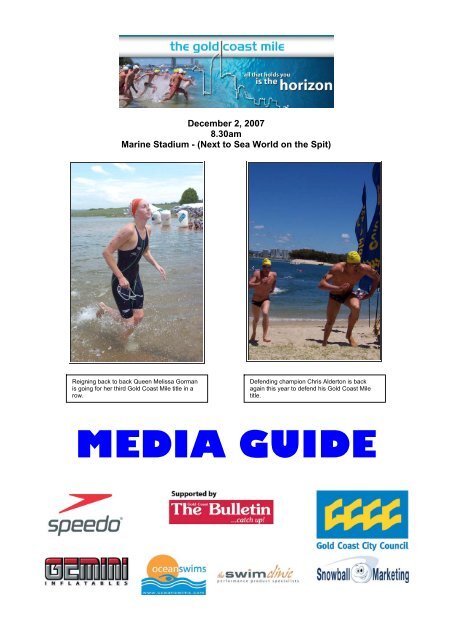 2007 Gold Coast Mile - Media Guide - Hanson Sport Media