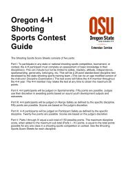 Oregon 4-H Shooting Sports Contest Guide 2005 ... - Oregon State 4-H