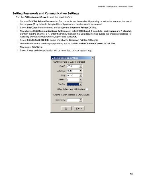 LT-2061 MR-GRID-II Installation Guide Rev0 112707 - Secutron