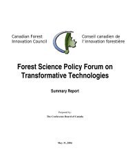 Transformative Technologies - Forest Products Association of Canada