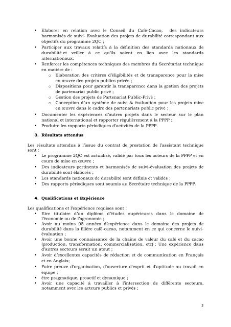 Avis d'appel a candidature recrutement - Abidjan.net