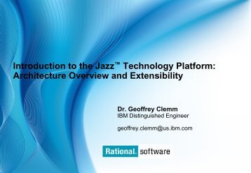 Introduction to the Jazz™ Technology Platform ... - lotus.co.kr - IBM