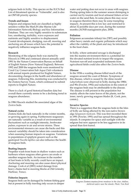 The Isles of Scilly Biodiversity Audit 2008 - Cornwall Wildlife Trust