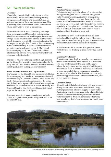 The Isles of Scilly Biodiversity Audit 2008 - Cornwall Wildlife Trust