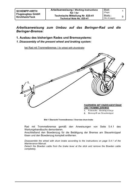 Arbeitsanweisung zum Umbau auf das Beringer-Rad und die ...