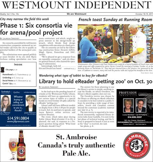 October 18 - Westmount Independent