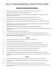 2010-11 ghsa basketball rules study guide - ccjbc