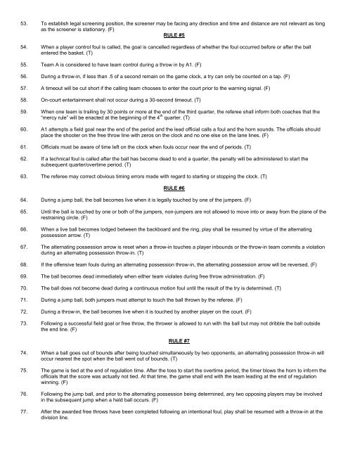 2010-11 ghsa basketball rules study guide - ccjbc