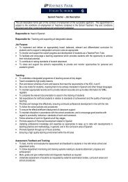 Spanish Teacher â Job Description This job description ... - Eteach