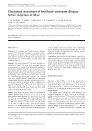 Ultrasound assessment of fetal headâperineum distance before ...