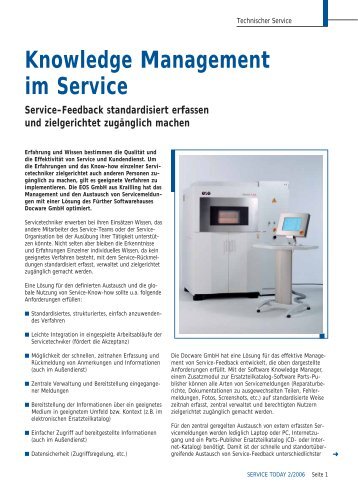 Knowledge Management im Service - Docware GmbH
