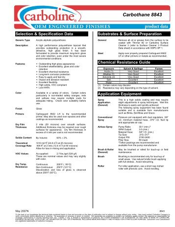 Carbothane 8843 PDS - Carboline