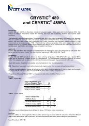CRYSTIC 489 and CRYSTIC 489PA - Scott Bader
