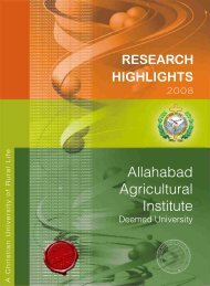 Allahabad Agricultural Institute - Shiats.edu.in