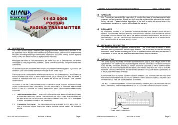 DOWNLOAD 11-62 POCSAG Paging Transmitter Product ... - Salcom