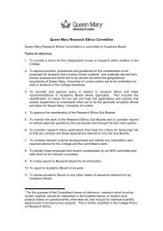 Queen Mary Research Ethics Committee - Academic Registry and ...