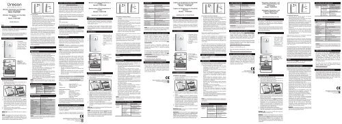 THGR122N Wireless Temperature and Humidity ... - Oregon Scientific