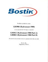 G01900 (Hydroment 1900) - MSDS - Bostik, Inc