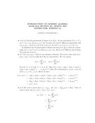 INTRODUCTION TO MODERN ALGEBRA MATH 3613 SECTION ...