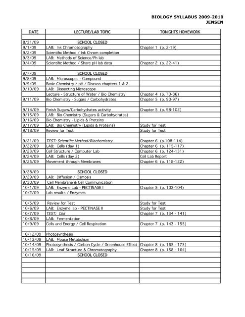 Syllabus 2009-10