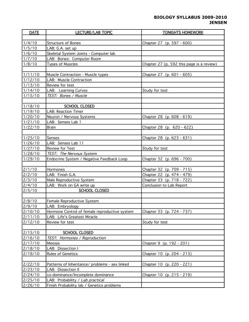 Syllabus 2009-10