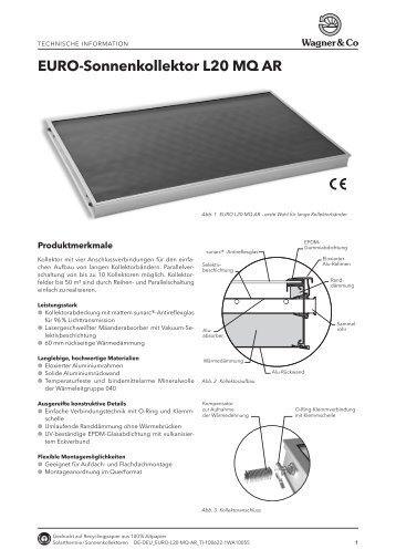 EURO-Sonnenkollektor L20 MQ AR - Gerenda Solar