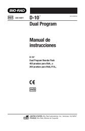 D-10â¢ Dual Program Manual de instrucciones - BIO-RAD