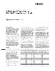 AN 1128 L Band Amplifier Using the ATF-36077 Low Noise PHEMT