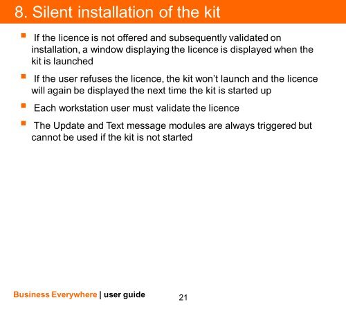 user guide for IT managers - Orange